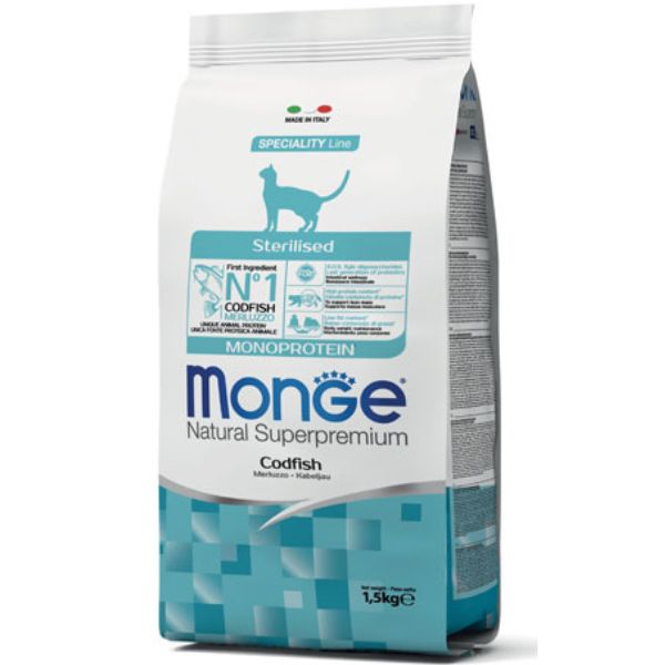 Bauzaar Monge Natural Superpremium Sterilised Monoprotein con Merluzzo