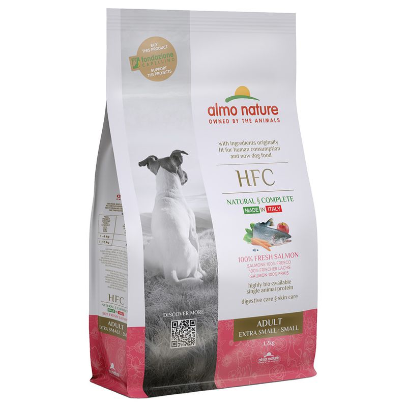 Zooplus Almo Nature HFC Adult XS-S Salmone Crocchette per cani