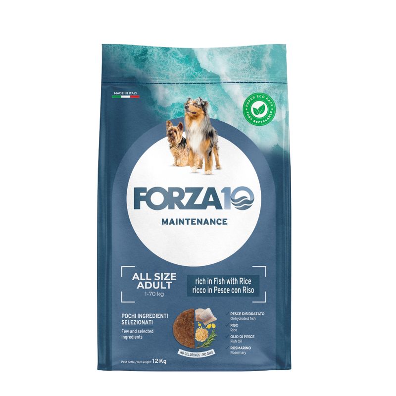 Zooplus Forza10 Maintenance All Breeds Adult al Pesce e Riso Crocchette cane Vendita Economica