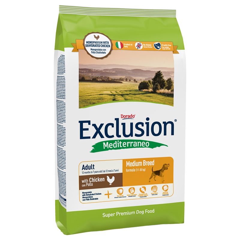 Zooplus Exclusion Mediterraneo Adult Medium Pollo Crocchette cani In Saldo