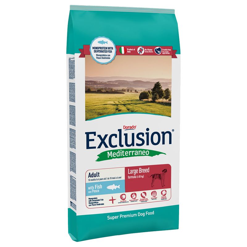 Zooplus Exclusion Mediterraneo Adult Large Tonno Crocchette cani 2025