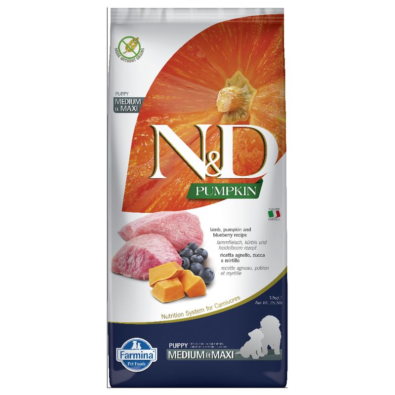 Zooplus Farmina N&D Grain Free Pumpkin Puppy Medium/Maxi Agnello Mirtilli Zucca Acquista Ora