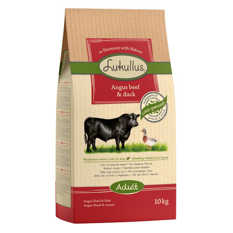 Zooplus Lukullus Manzo Angus & Anatra con riso integrale Saldi Di Fabbrica