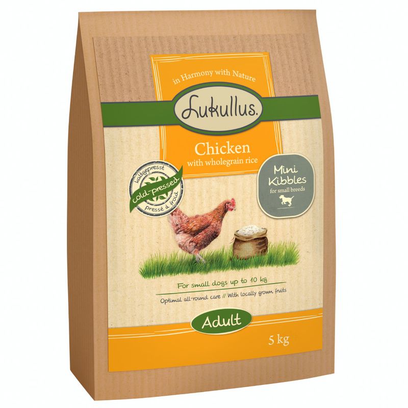 Zooplus Lukullus Mini Pollo con Riso integrale Crocchette per cane In Linea