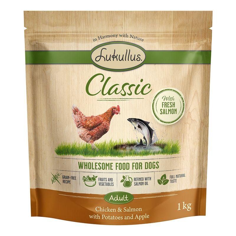 Zooplus Lukullus Classic Pollo & Salmone (senza cereali) Crocchette per cane Pezzi Unici