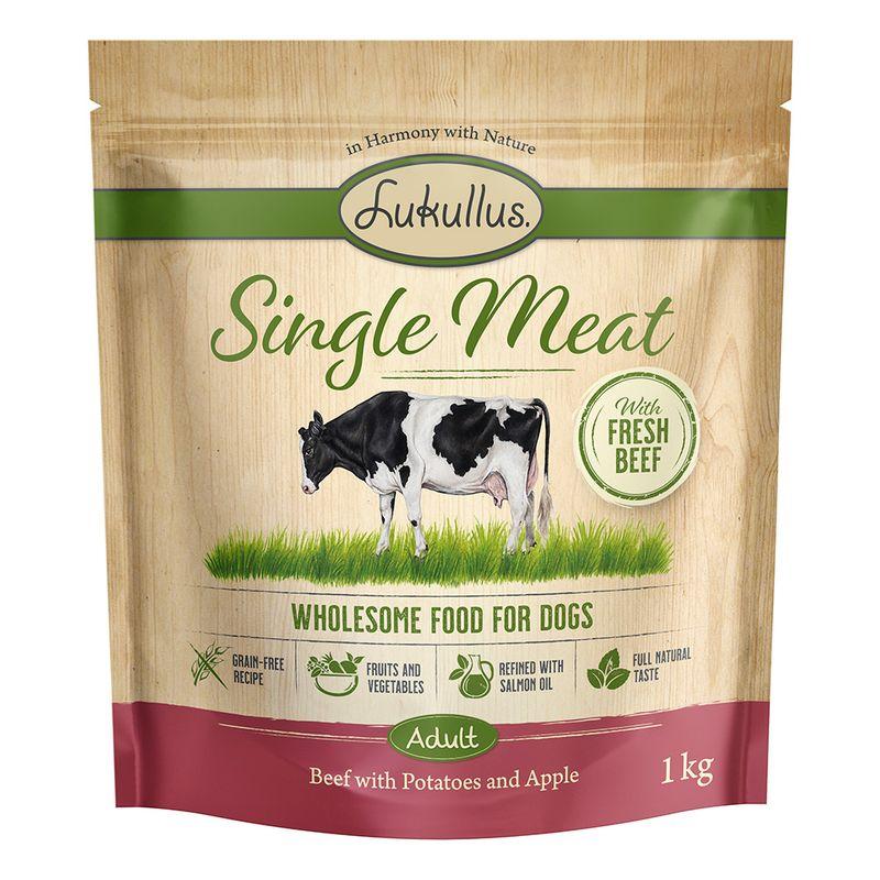 Zooplus Lukullus Single Meat Manzo (senza cereali) Crocchette per cane Consegna Veloce