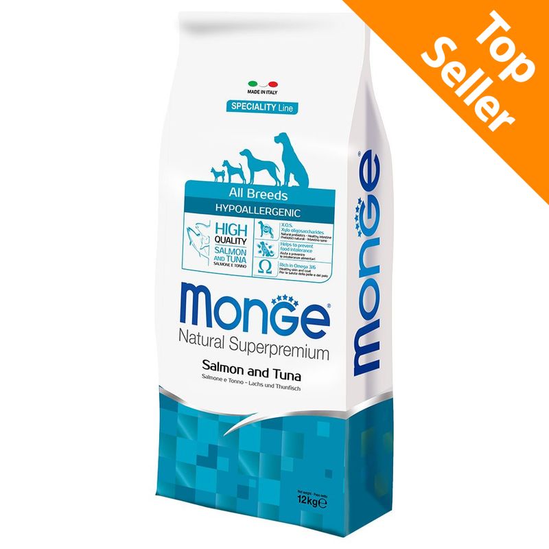Zooplus Monge Superpremium All Breeds Adult Hypo con Salmone e Tonno