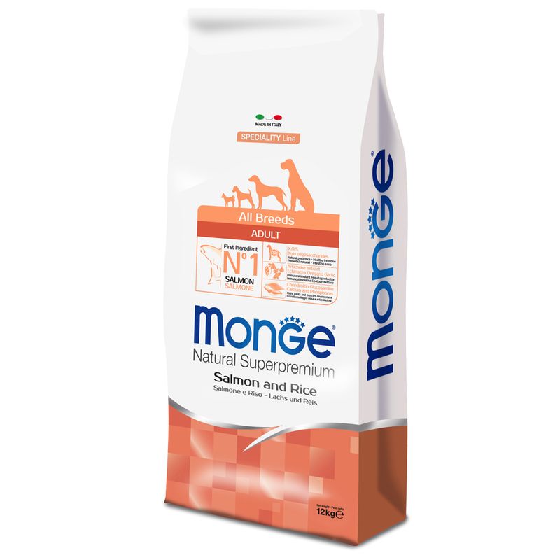 Zooplus Monge Superpremium All Breeds Adult Salmone & Riso Italy