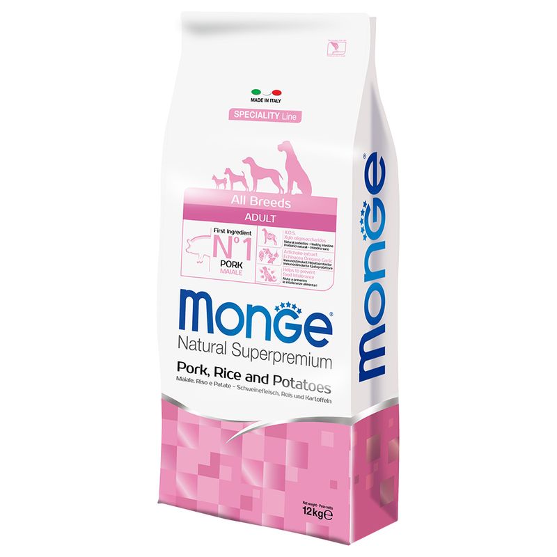 Zooplus Monge Superpremium All Breeds Adult Maiale Riso e Patate Italia