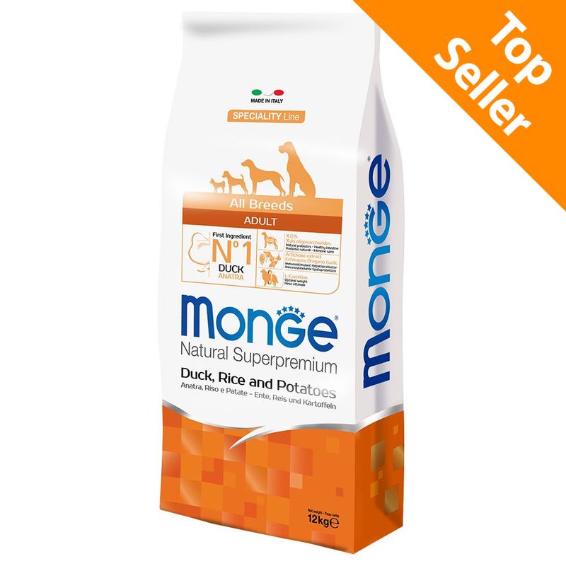 Zooplus Monge Superpremium All Breeds Adult Anatra Riso e Patate Vendita