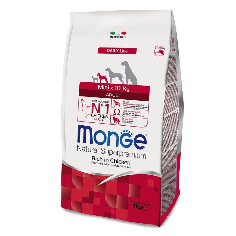 Zooplus Monge Superpemium Adult Mini Pollo Pezzi Unici