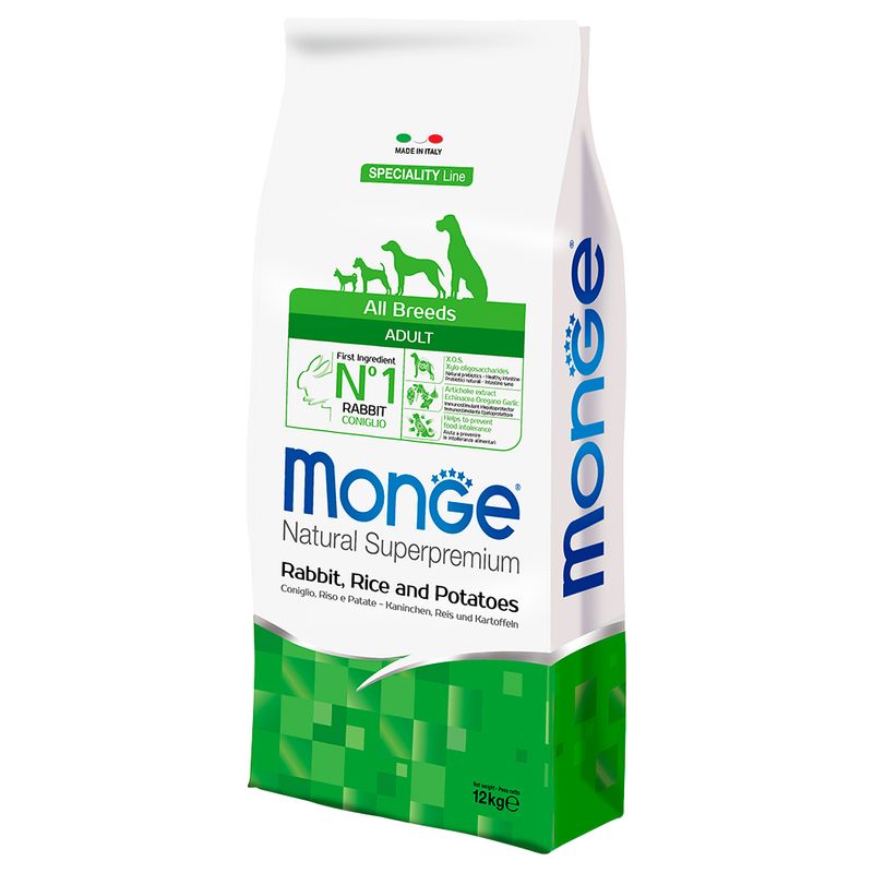 Zooplus Monge Superpremium All Breeds Adult Coniglio Riso e Patate Consegna Veloce
