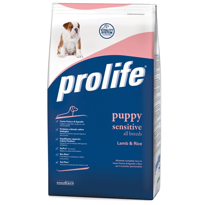 Zooplus Prolife Sensitive Puppy Medium/Large Agnello & Riso Crocchette cane Offerte