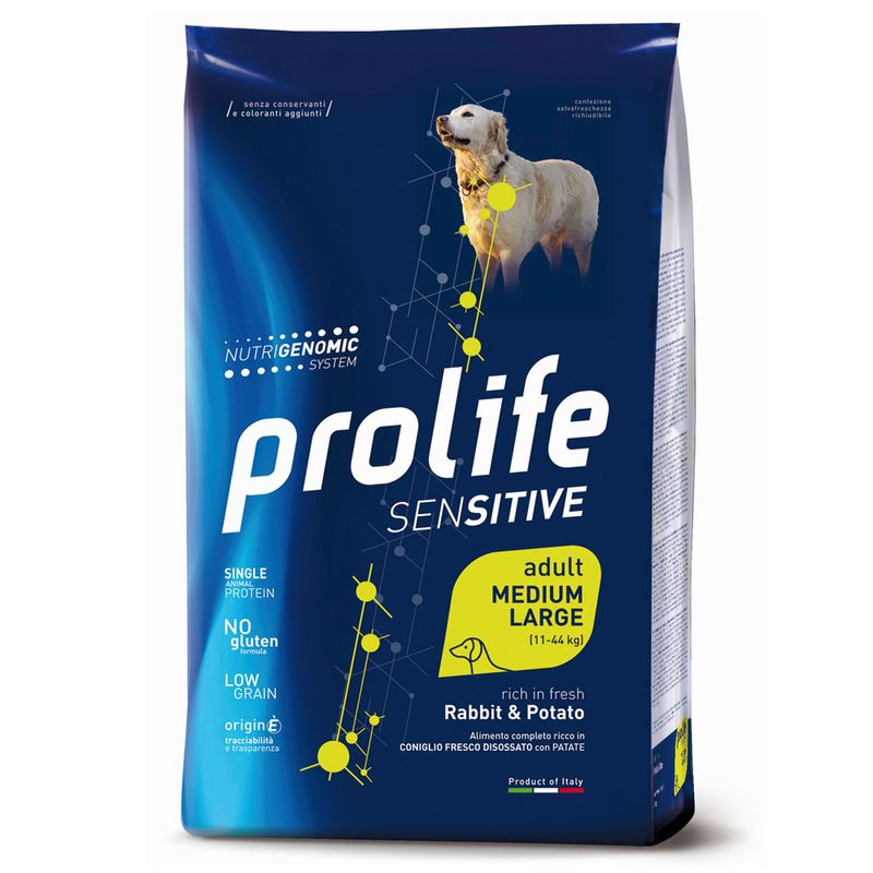 Zooplus Prolife Sensitive Adult Medium/Large Coniglio & Patate