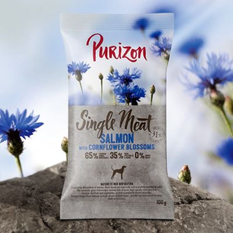 Zooplus Purizon Single Meat Adult Salmone spinaci e fiori di fiordaliso per cane Convenienza