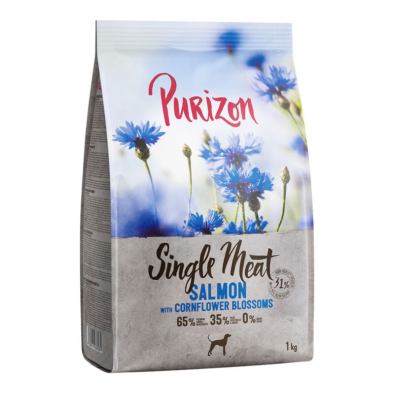 Zooplus Purizon Single Meat Adult Salmone spinaci e fiori di fiordaliso per cane Convenienza