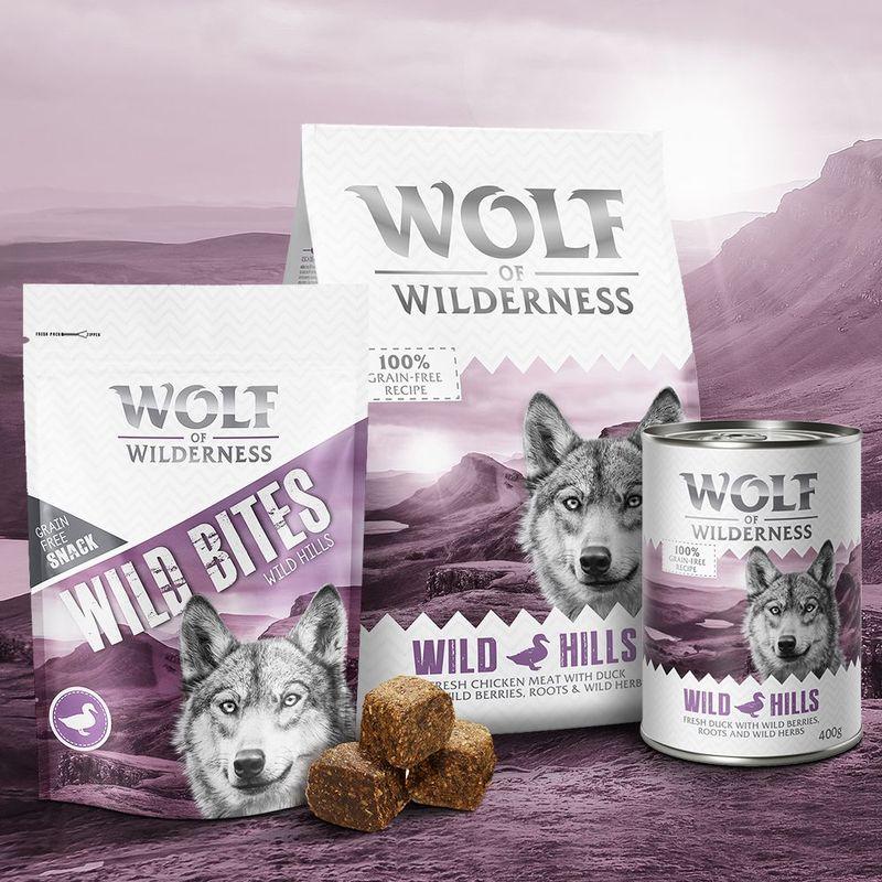 Zooplus Confezione prova Wolf of Wilderness Crocchette umido e snack per cane In Linea