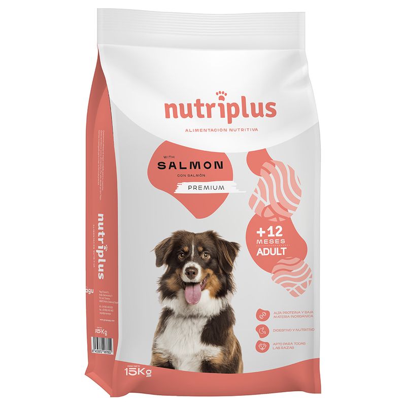 Zooplus Nutriplus Adult Dog con salmone Crocchette per cane Presa