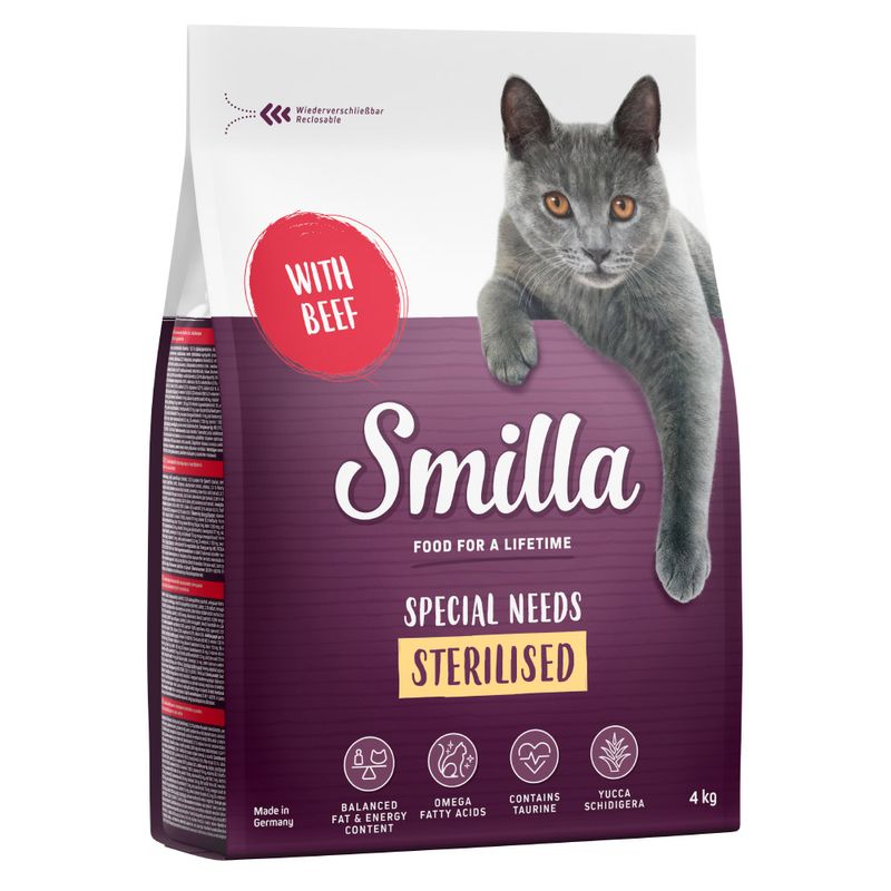 Zooplus Smilla Adult Sterilised con Manzo Crocchette per gatti Novità