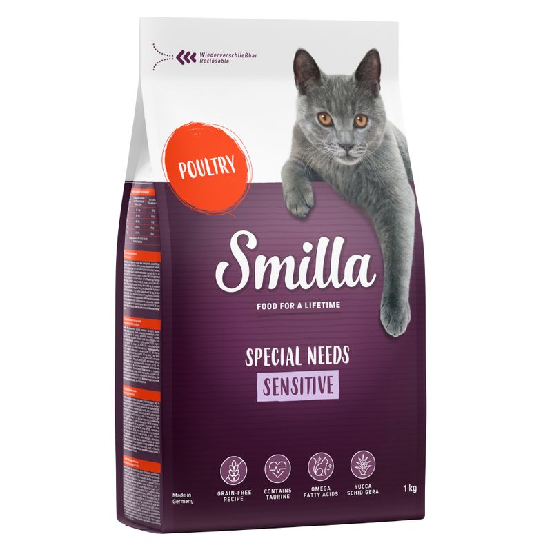 Zooplus Smilla Adult Sensitive Senza Cereali Pollame Crocchette per gatti Offerta