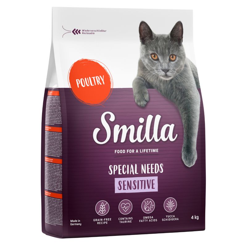 Zooplus Smilla Adult Sensitive Senza Cereali Pollame Crocchette per gatti Offerta