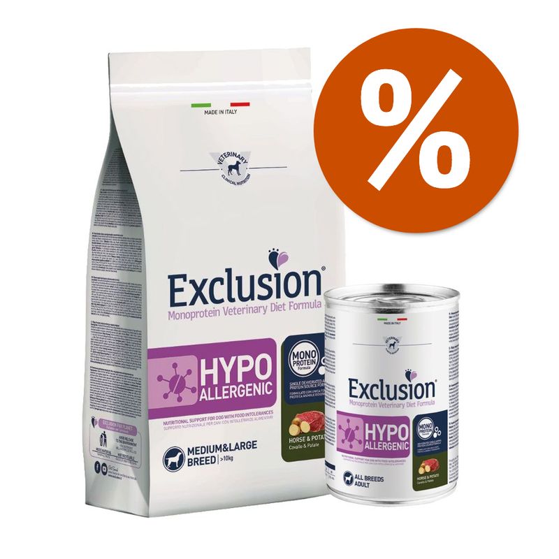 Zooplus Set prova misto Exclusion Diet Hypoallergenic secco + umido