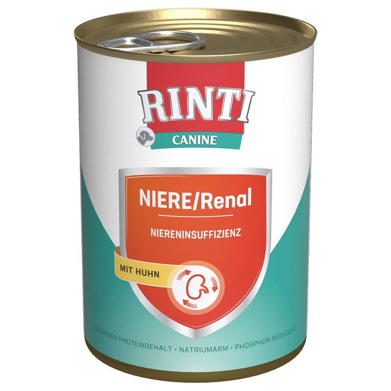 Zooplus RINTI Canine Reni con Pollo 400 g Alimento umido per cani