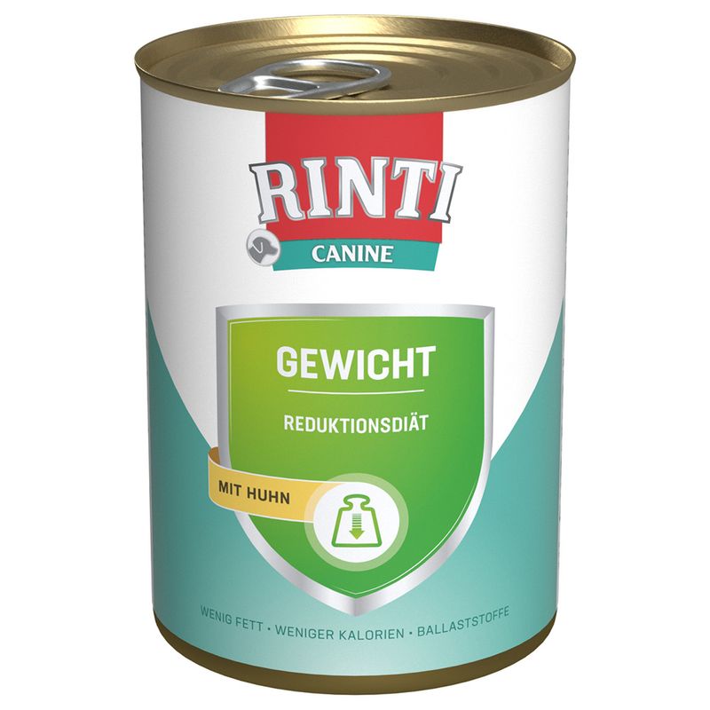 Zooplus RINTI Canine Peso con Pollo 400 g Alimento umido per cani