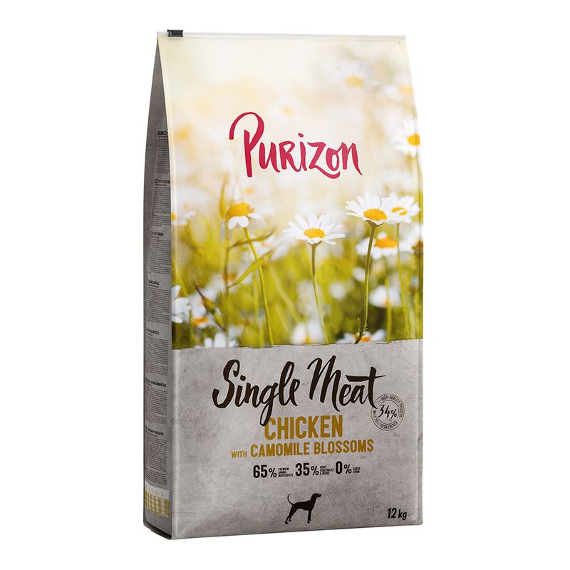 Zooplus Purizon Single Meat Adult Pollo con Zucca e Fiori di camomilla per cani