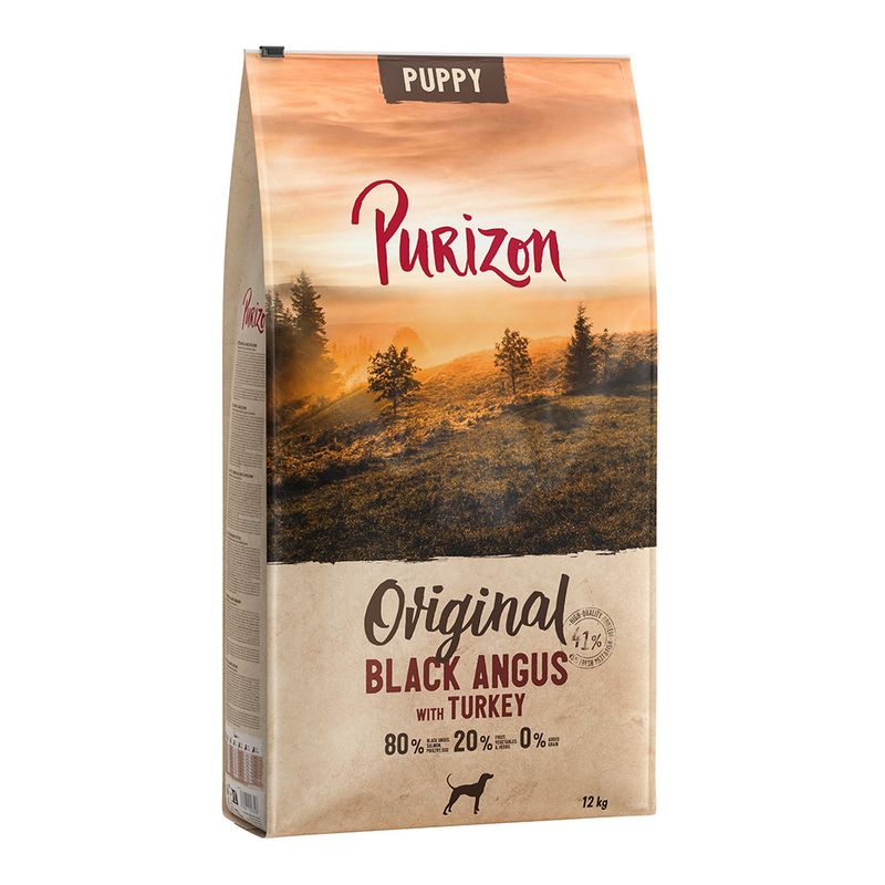 Zooplus Purizon Puppy Black Angus con Tacchino Crocchette per cane Sostegno trimestrale