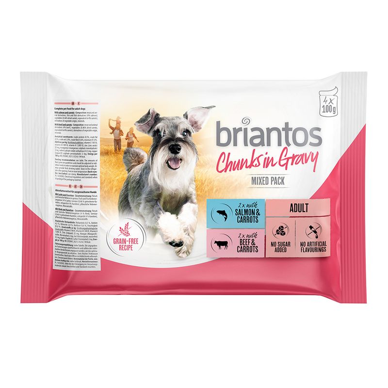 Zooplus Briantos in buste 4 x 100 g Pacco misto Umido per cane In Vendita