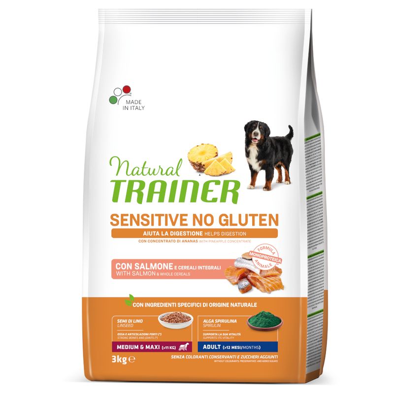 Zooplus Natural Trainer Sensitive No Gluten Adult Medium/Maxi Monoproteico Salmone Flash Sale