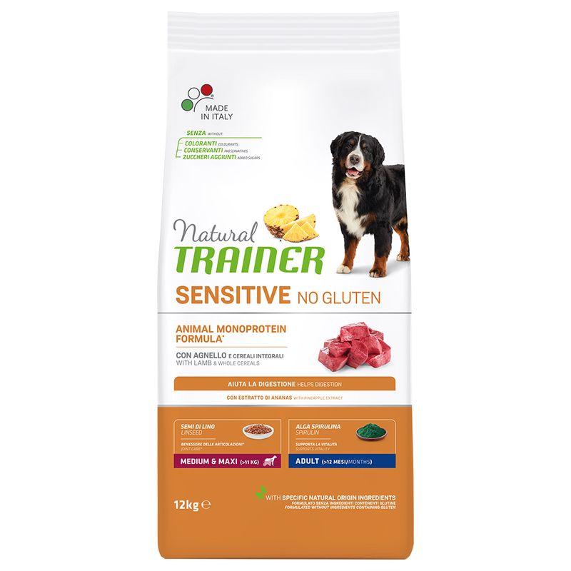 Zooplus Natural Trainer Sensitive Adult Medium/Maxi Monoproteico con Agnello Offerta esclusiva