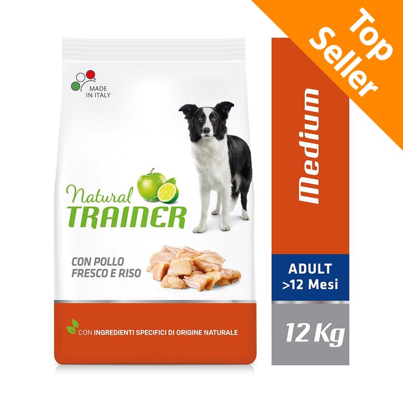 Zooplus Natural Trainer Medium Adult con Pollo fresco Riso e Aloe vera per cane