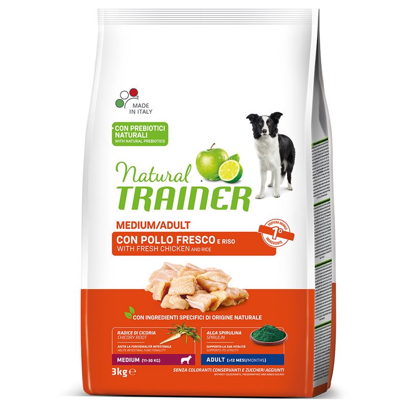 Zooplus Natural Trainer Medium Adult con Pollo fresco Riso e Aloe vera per cane Vendite stagionali