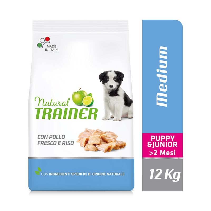 Zooplus Natural Trainer Medium Puppy & Junior con Pollo fresco Smaltimento dello stoccaggio