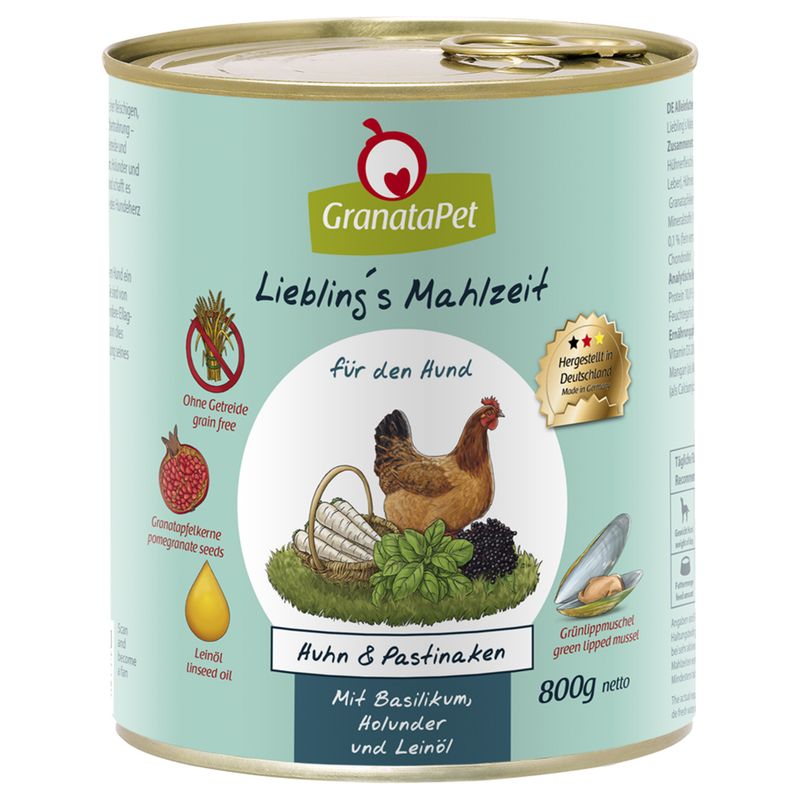 Zooplus GranataPet 6 x 800 g Alimento umido per cane Liquidazione