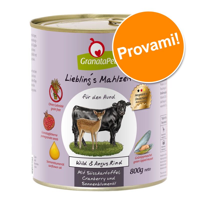 Zooplus GranataPet Pacco misto 6 x 800 g Alimento umido per cane