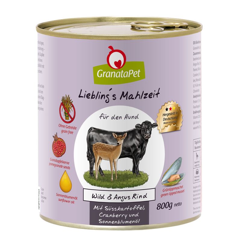Zooplus GranataPet Pacco misto 6 x 800 g Alimento umido per cane Enormi risparmi