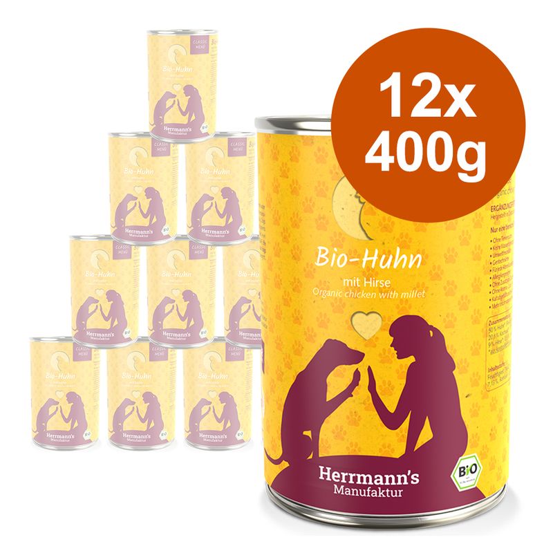 Zooplus Herrmann's Classic Bio Menù 12 x 400 g Umido per cane