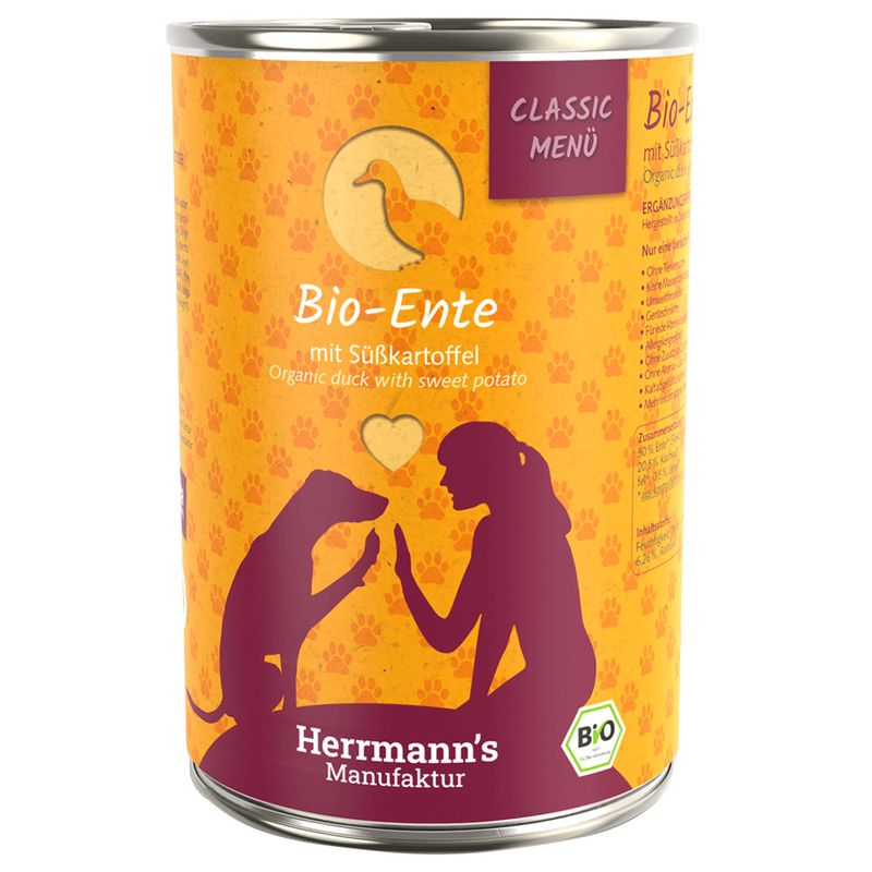 Zooplus Herrmann's Classic Bio Menù 12 x 400 g Umido per cane Rilascio limitato