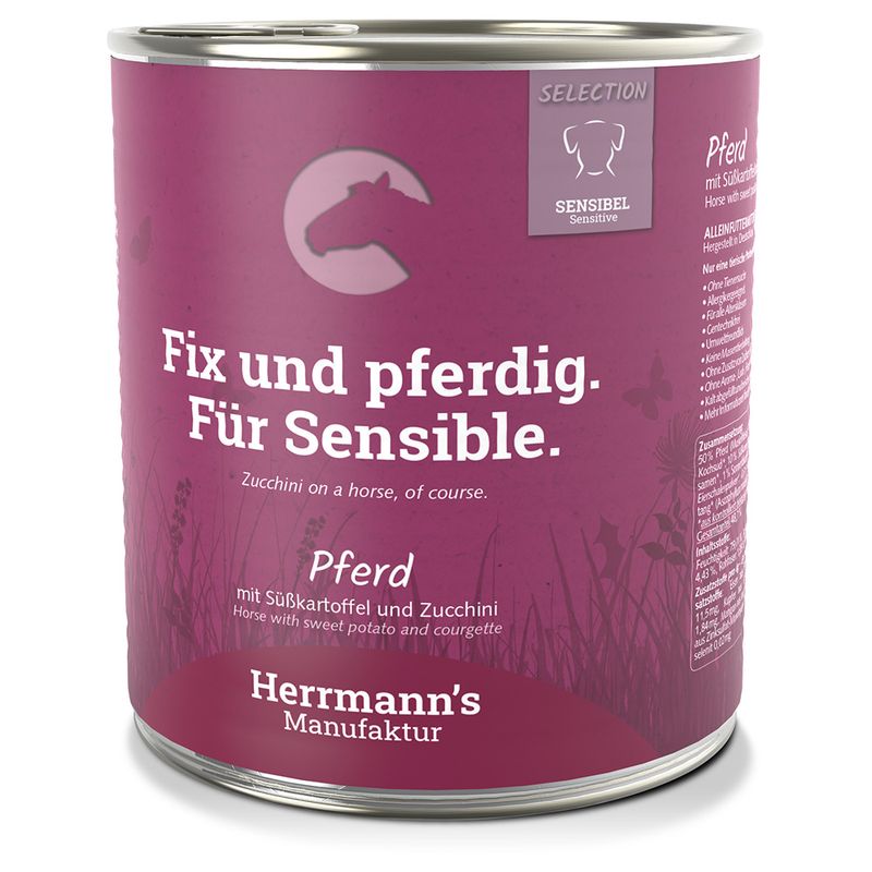 Zooplus Herrmann's Bio Menù Sensitive 6 x 800 g Umido cane Ultimo giorno