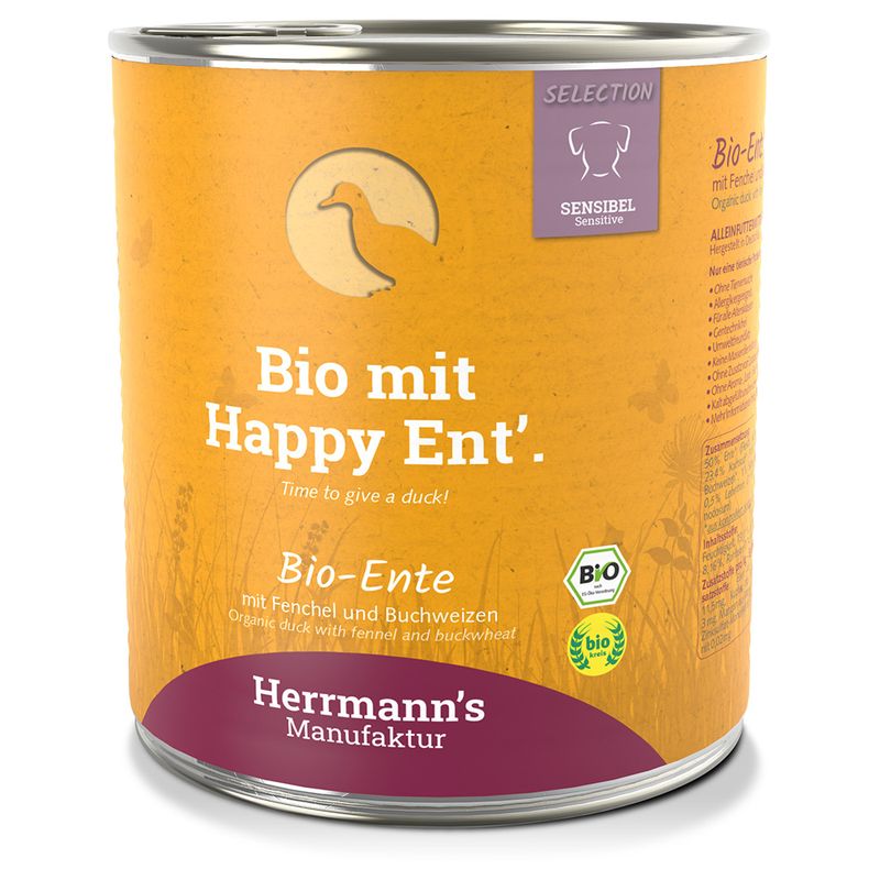 Zooplus Herrmann's Bio Menù Sensitive 6 x 800 g Umido cane Ultimo giorno
