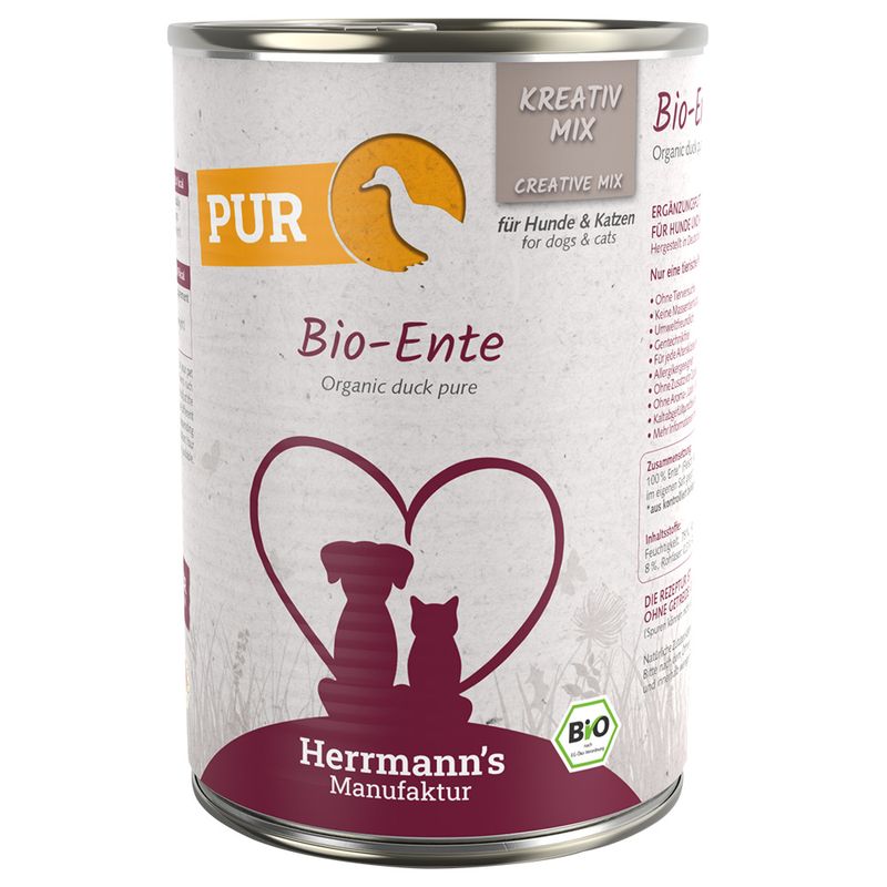 Zooplus Herrmann's Bio Carne pura 12 x 400 g Alimento umido Promozione temporanea