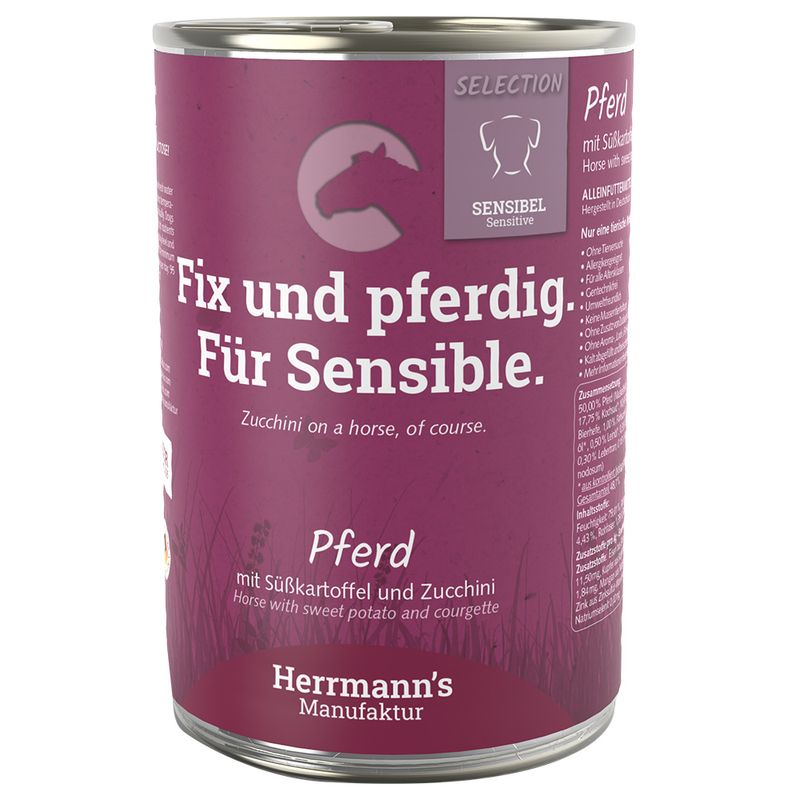 Zooplus Herrmann's Selection Sensitive 12 x 400 g Umido per cane Fino al 50% di sconto