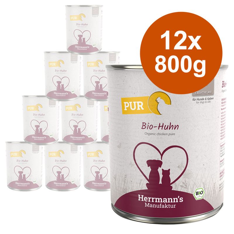 Zooplus Herrmann's Bio Carne pura 12 x 800 g Alimento umido