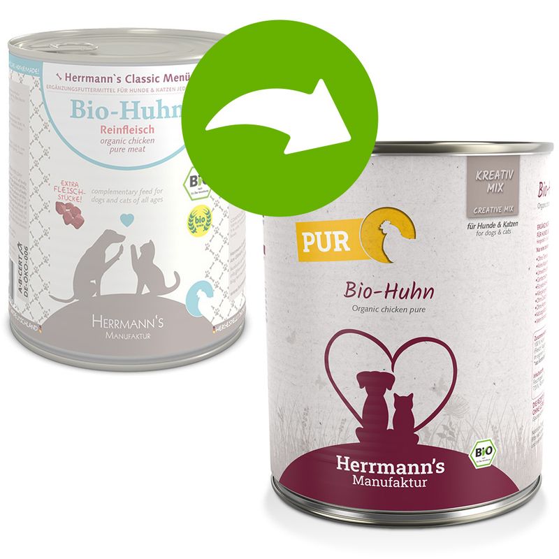 Zooplus Herrmann's Bio Carne pura 12 x 800 g Alimento umido Fino al 60% di sconto