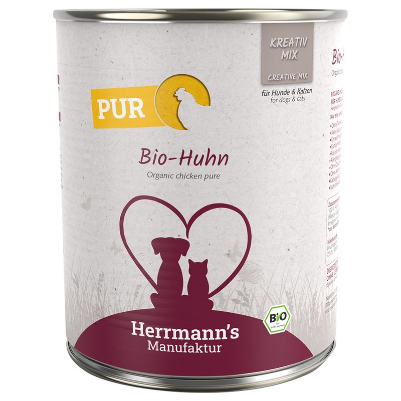 Zooplus Herrmann's Bio Carne pura 12 x 800 g Alimento umido Fino al 60% di sconto