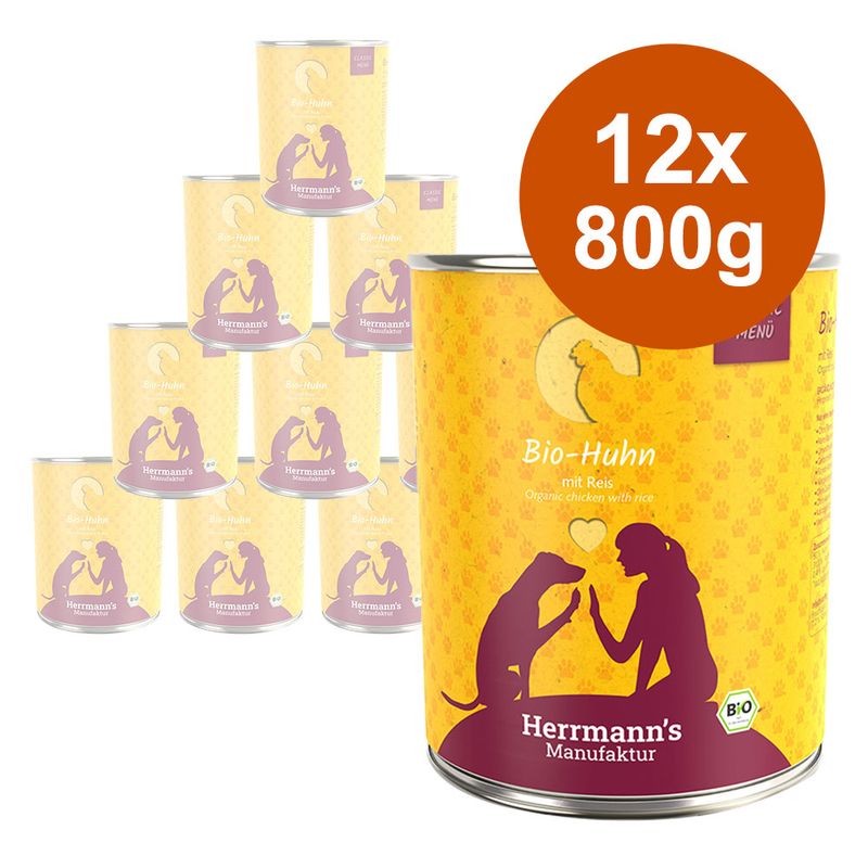 Zooplus Herrmann's Classic Bio Menù 12 x 800 g Umido cane