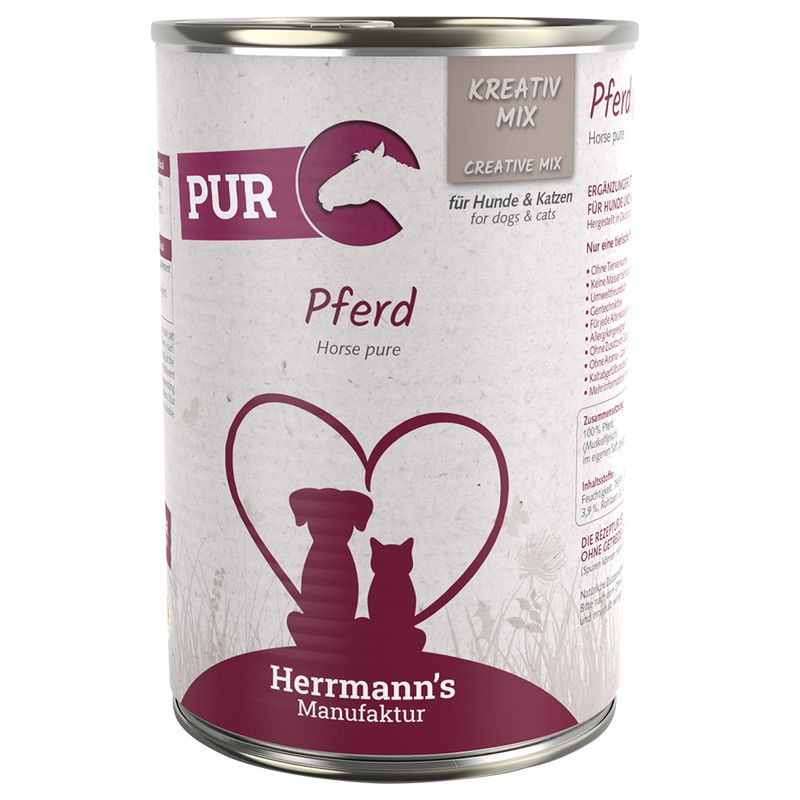 Zooplus Herrmann's Bio Carne pura 24 x 400 g Alimento umido Only for today